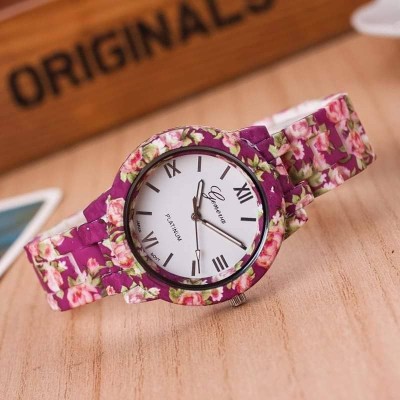 Womens Floral Print Ceramic Watch 3347